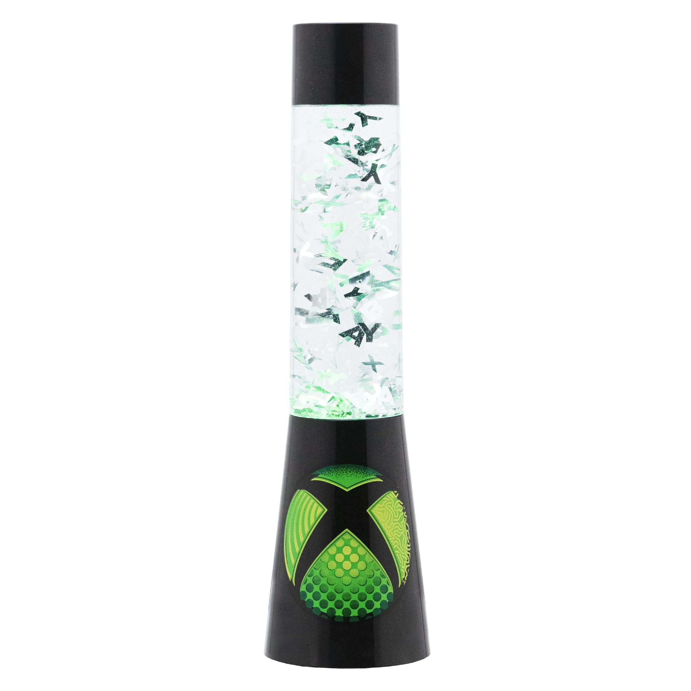 Xbox Glitter Liquid Flow Lamp with Floating Controller Icons - Officially Licensed Microsoft Merchandise, Game Room Night Light Bedroom Decor | Paladone