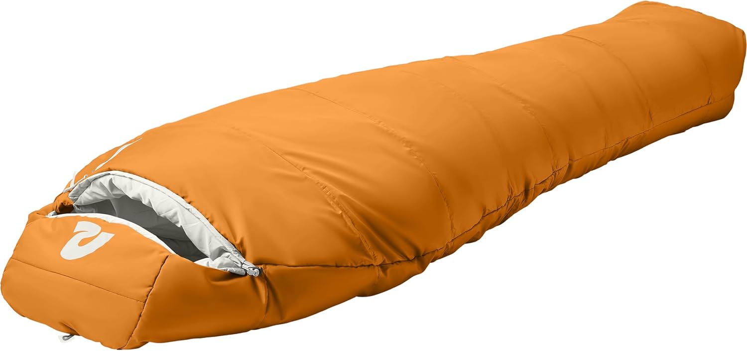 Retrospec Dream Mummy Sleeping Bag - 5, 15, & 30°F Cold Weather Camping & Travel Essential Gear with Water - Resistant Shell & Synthetic Fill - Zippered Pocket & Stuff Sack