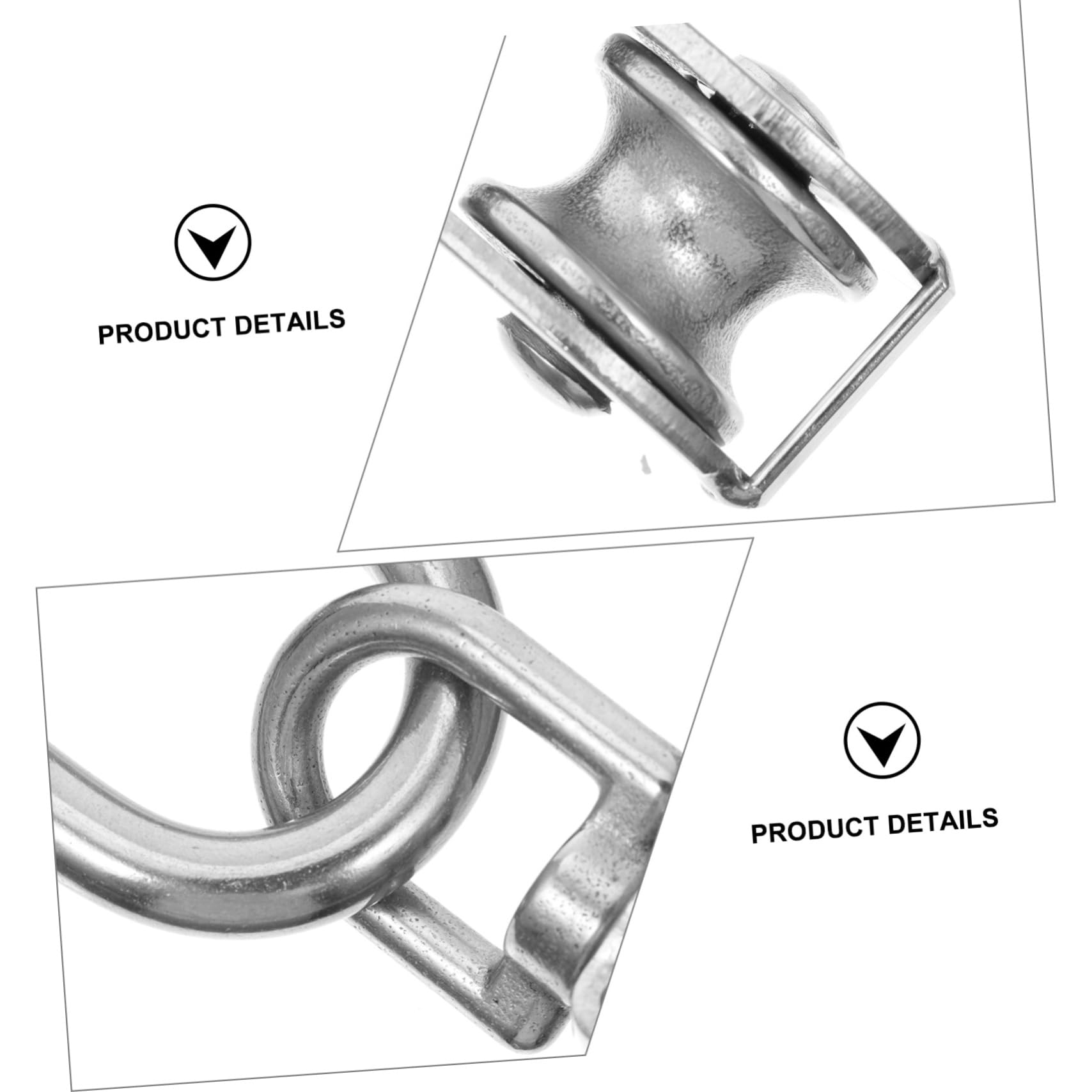 INOOMP Carrucola Singola in Acciaio Inox 304, Set da 5 Pezzi, Robusta e Facile da Installare, per Corde e Sistemi di Porta del Garage | Argento, Robusta e Facile da Installare, per Garage Door Pulley System e Gym Equipment