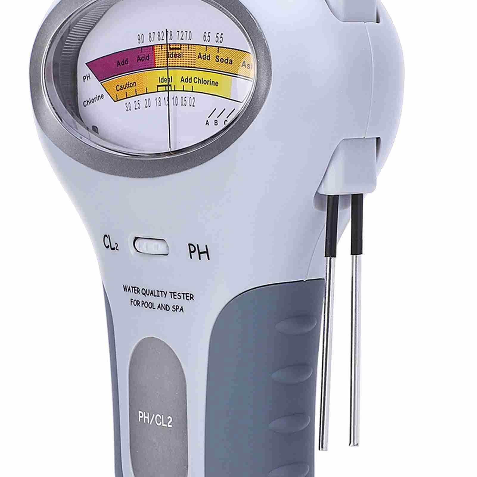 SEAFRONT PC-102B tester wody, CL2 Chlor i PH Quick Tester jakości wody z sondą, do basenów, SPA, tester wody, 190 x 120 mm pH i chloru