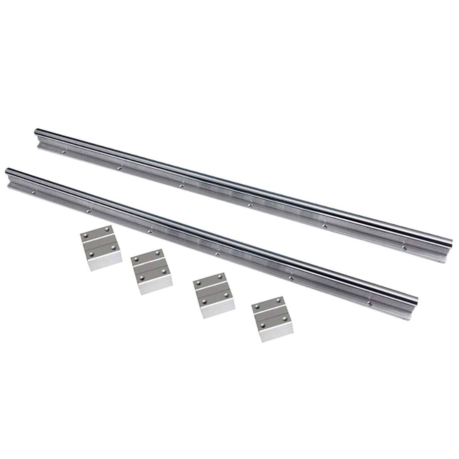 Riel lineal profesional (2 unidades SBR16 + 4 rodamientos de bloque SBR16UU + extremo husillo bolas mecanizado SFU1204 + carcasa tuerca 1204 + soporte BKBF10 + juego acopladores)(SFU600 SBR600)