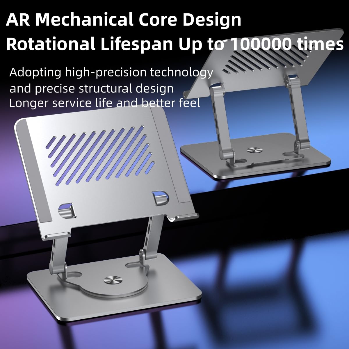 MOCA Laptop Stand for Desk, Adjustable Computer Stand with 360° Rotating Base, Ergonomic Laptop Riser for Collaborative Work, Foldable & Portable Laptop Stand, fits for All 10-17″ Laptops (Silver) MOCA Laptop Stand for Desk, Adjustable Computer Stand with 360° Rotating Base, Ergonomic Laptop Riser for Collaborative Work, Foldable & Portable Laptop Stand, fits for All 10-17″ Laptops (Silver)