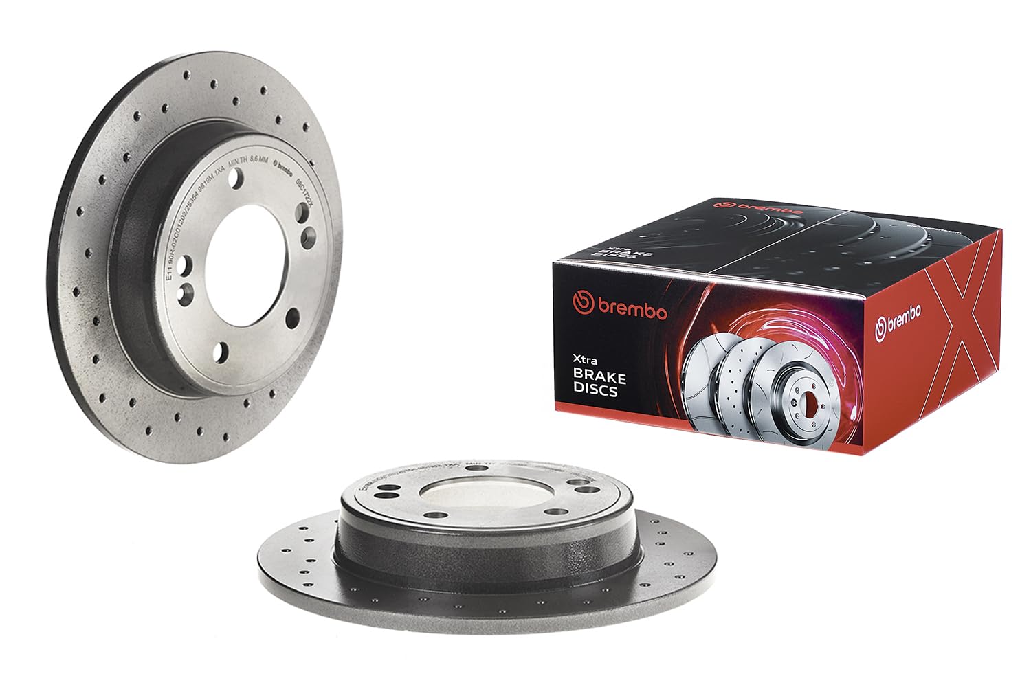 Brembo Xtra 08.C172.2X - Tarcza Hamulcowa Tył, Zestaw 2