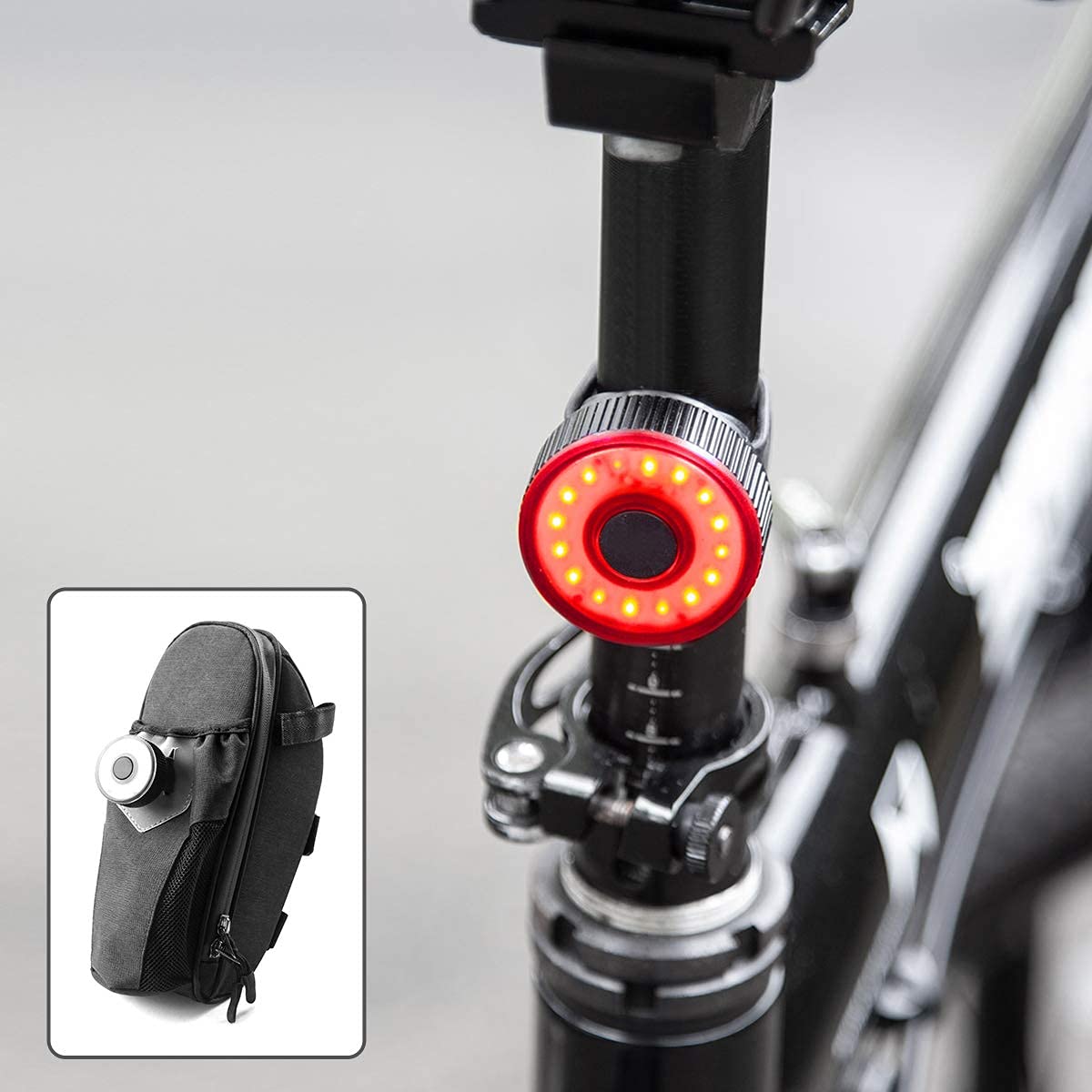 mua&mua Luce Posteriore Bicicletta Ricaricabile USB Fino a 56 Ore di Illuminazione Impermeabile IP65 3 Modalità