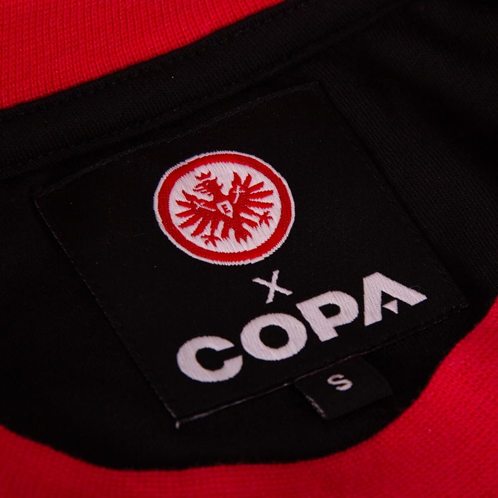 COPA - Maglia retrò - Calcio - Uomo - Eintracht Frankfurt 1972/73 - Rosso/Nero - 50% Cotone – 50% Poliestere