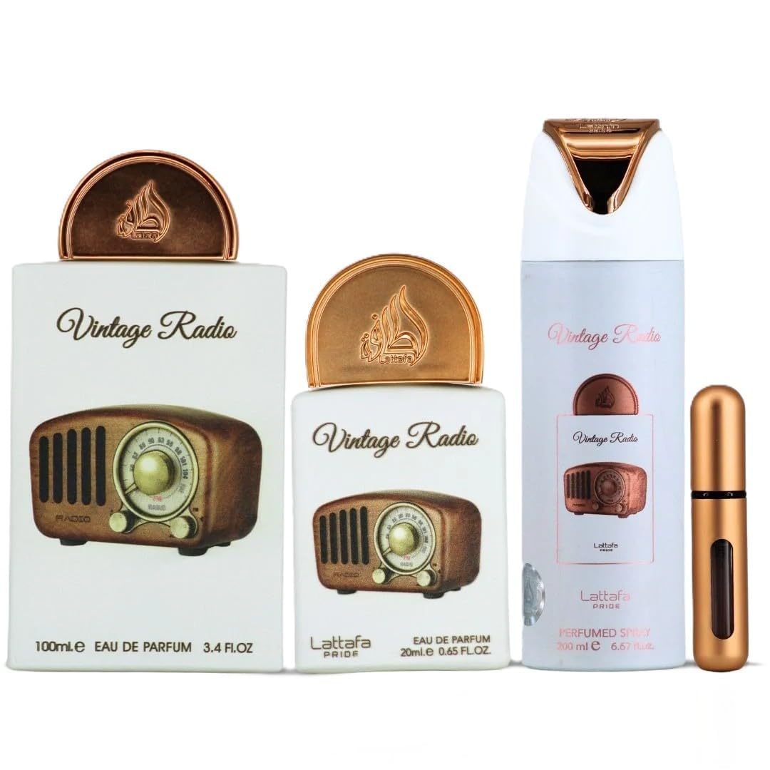 Amazon.com : Lattafa Pride Vintage Radio 3-Piece Gift Sets – Long
