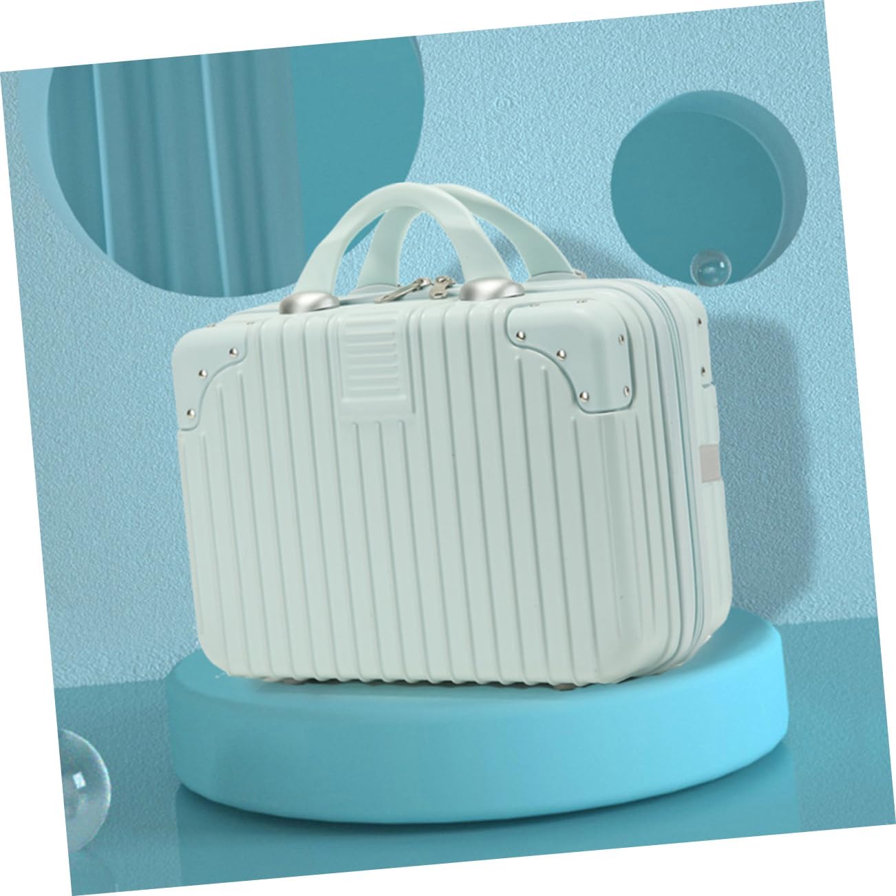 Portable Makeup Suitcase Dividers Travel Makeup Organizer for Cosmetics Storage Vintage for Women Easy to Use Any Setting