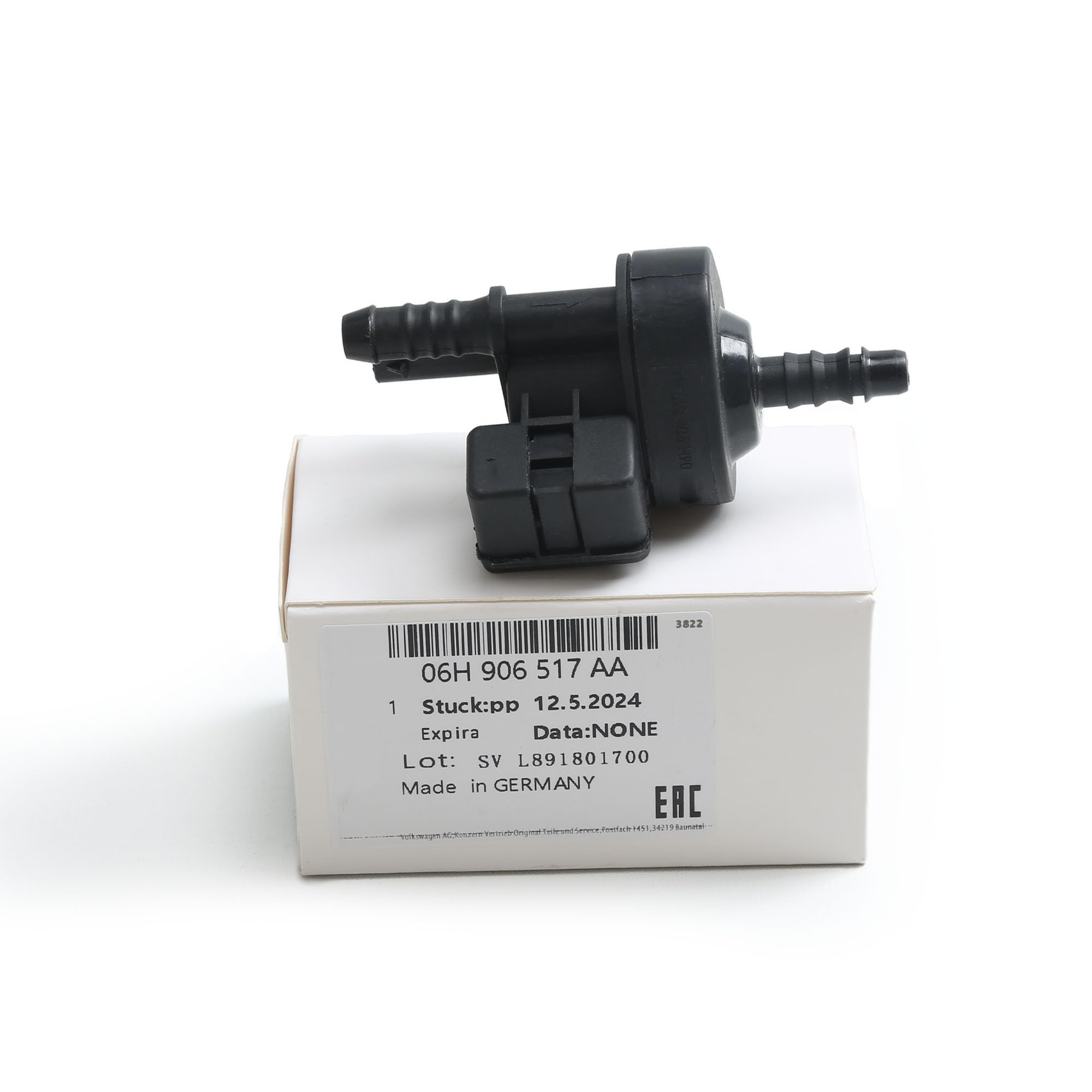 06H906517AA 06H906517B Vapor Purge Valve Compatible with Audi A3 A4 A5 A6 Q3 TT VW Golf Passat Scircco Tiguan Beetle 1.8/2.0T