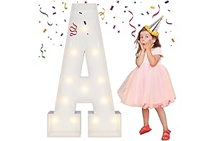 4FT Light Up Marquee Letter A, Giant Marquee Letters for Engagement Wedding...