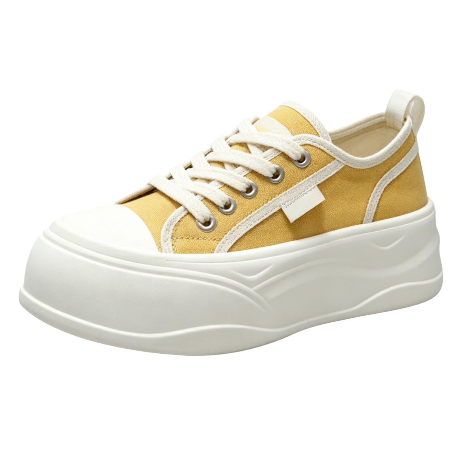 Scarpe da ginnastica da donna, in tela, con lacci, stile casual