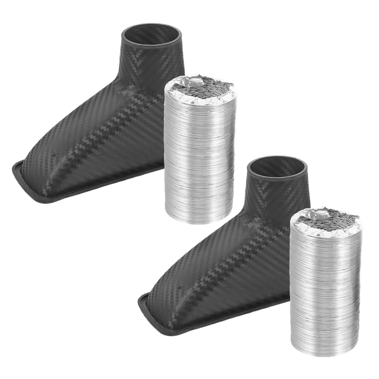 Amazon.co.jp: 2個 カーボンファイバーエアインテーク カー