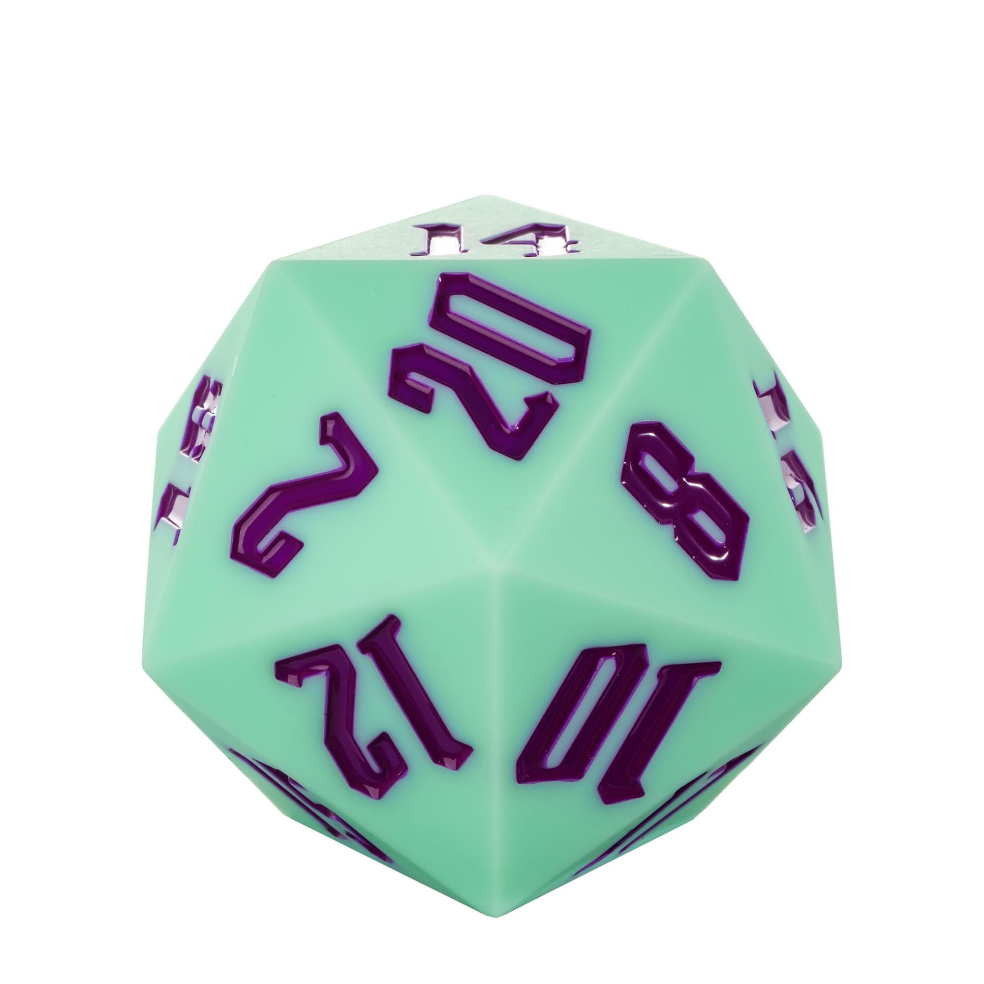 Dados D20 de silicona de 55 mm, dados grandes D20 individuales de 20 caras, dados poliédricos gigantes D20 con caja de regalo para Dungeons and Dragons RPG, bar, pub, club, fiesta, aula