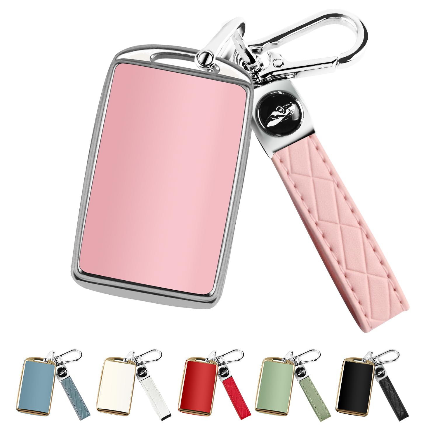 QBUC for Mazda Soft TPU Key Fob Cover Case with Keychain (Pink)