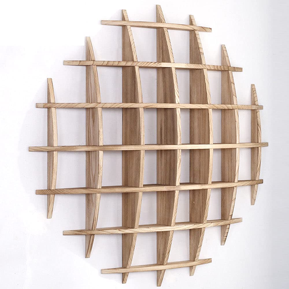 Étagère ronde chinoise en bois 90 cm : rangez et exposez vos bibelots