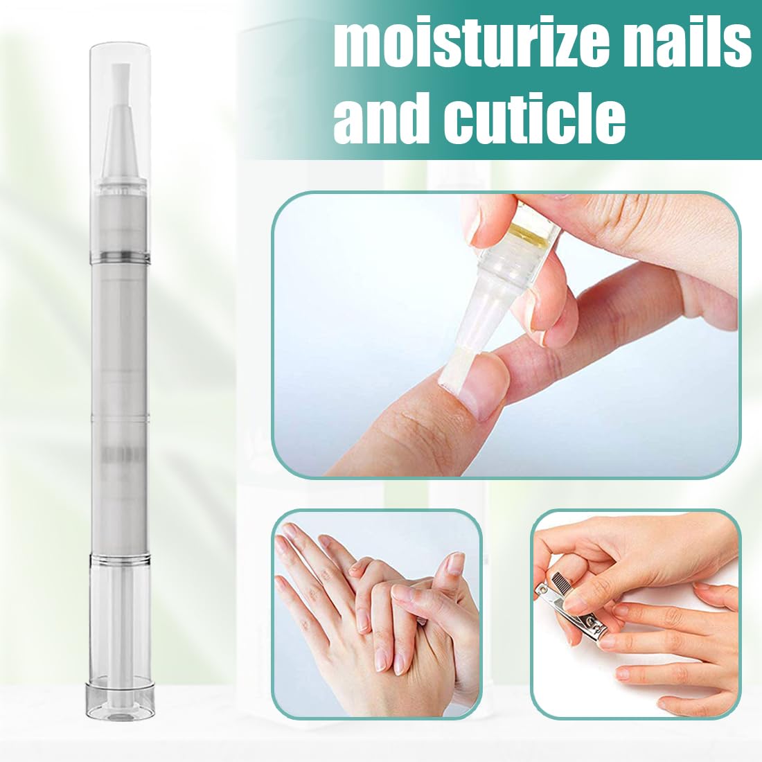 Nail Care Pen - Penna per unghie e unghie dei piedi curate, arricchita con olio di tea tree, vitamina E e aloe vera (2 pezzi)