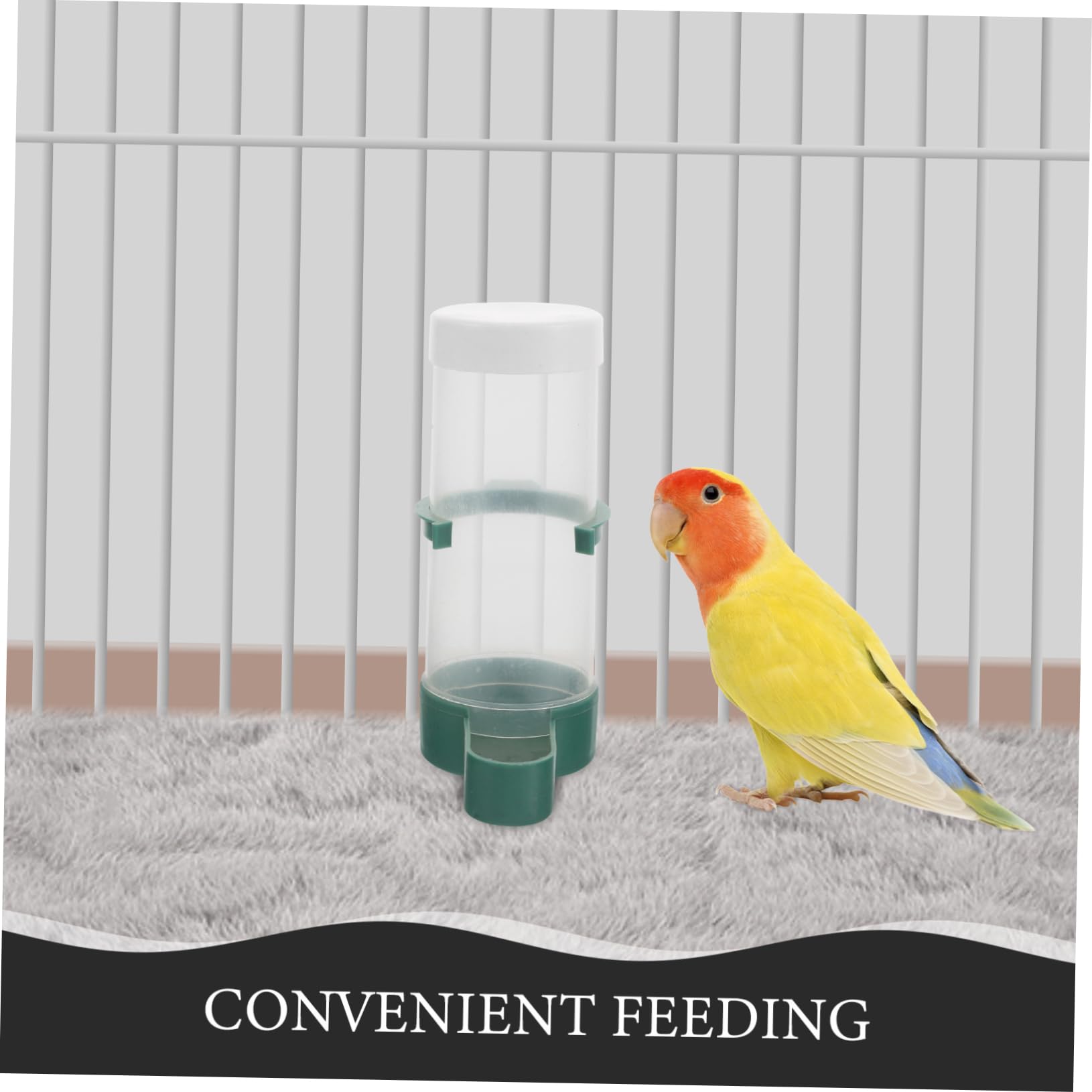 COLLBATH Automatischer Vogelfutterspender Aus Kunststoff Müheloses Füttern Für Papageien Sittiche Kanarienvögel Und Finken Zubehör Für Vogelkäfige