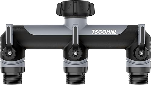 Miniatura 12 de Divisor de manguera de jardín de 3/4 pulgadas, adaptador de grifo para exteriores, colector de hidrante de patio, diseñado para múltiples