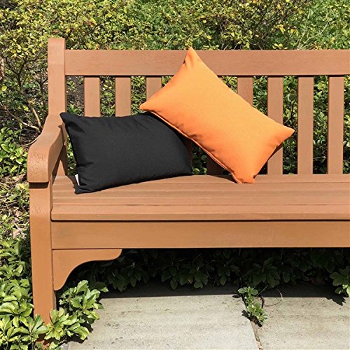 PILLOW DÉCOR Sunbrella Tangerine Orange 12x19 Outdoor Pillow