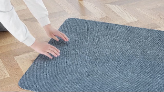 COSYLAND Tapis Chaise Bureau 90x120cm Gris - Antidérapant Protection Sol Parquet