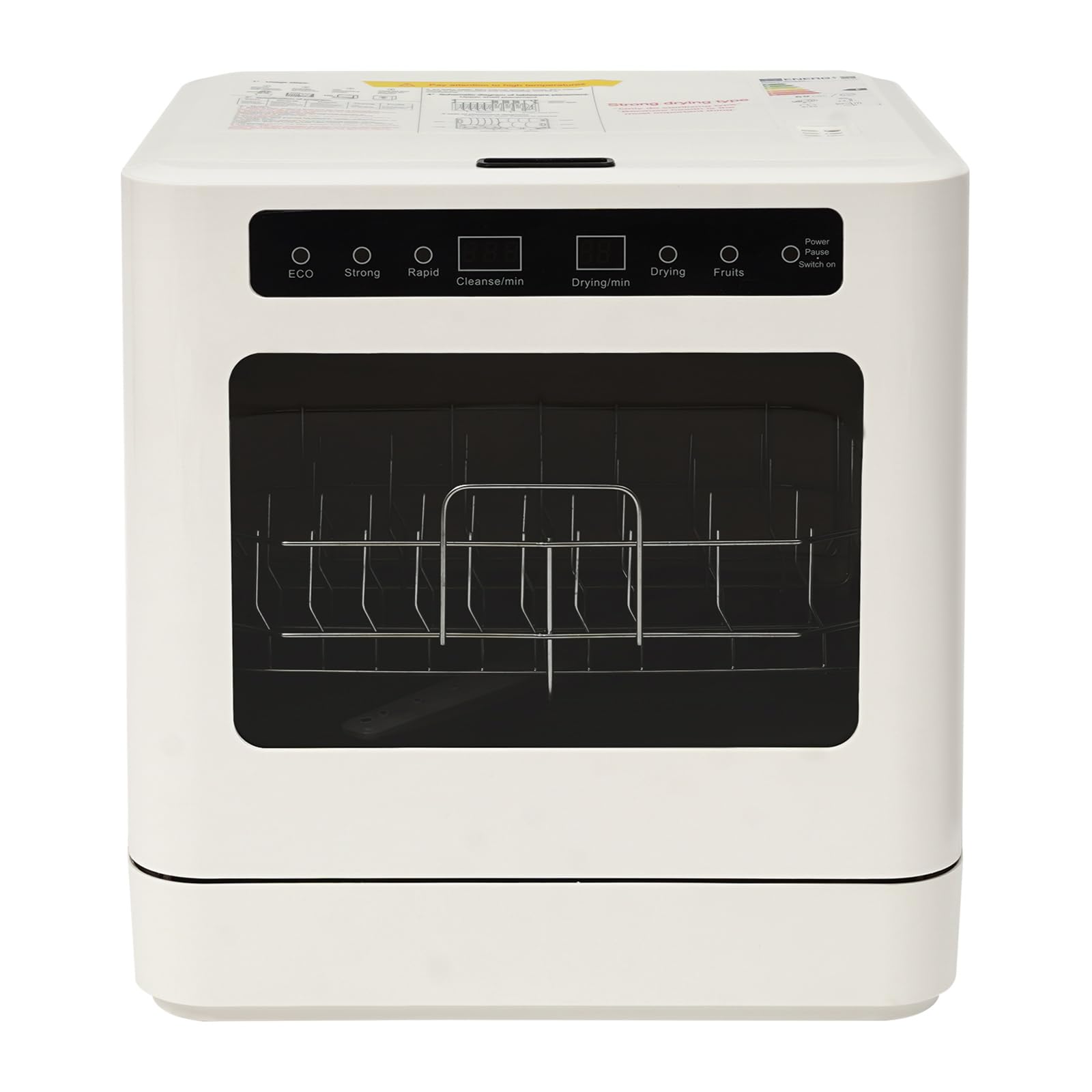 Lavastoviglie da tavolo per cucina, dispositivo compatto con 6 – 8 coperte, 4 programmi e funzione UV, conservazione della freschezza 72 ore e asciugatura ad aria calda, lavastoviglie da tavolo a