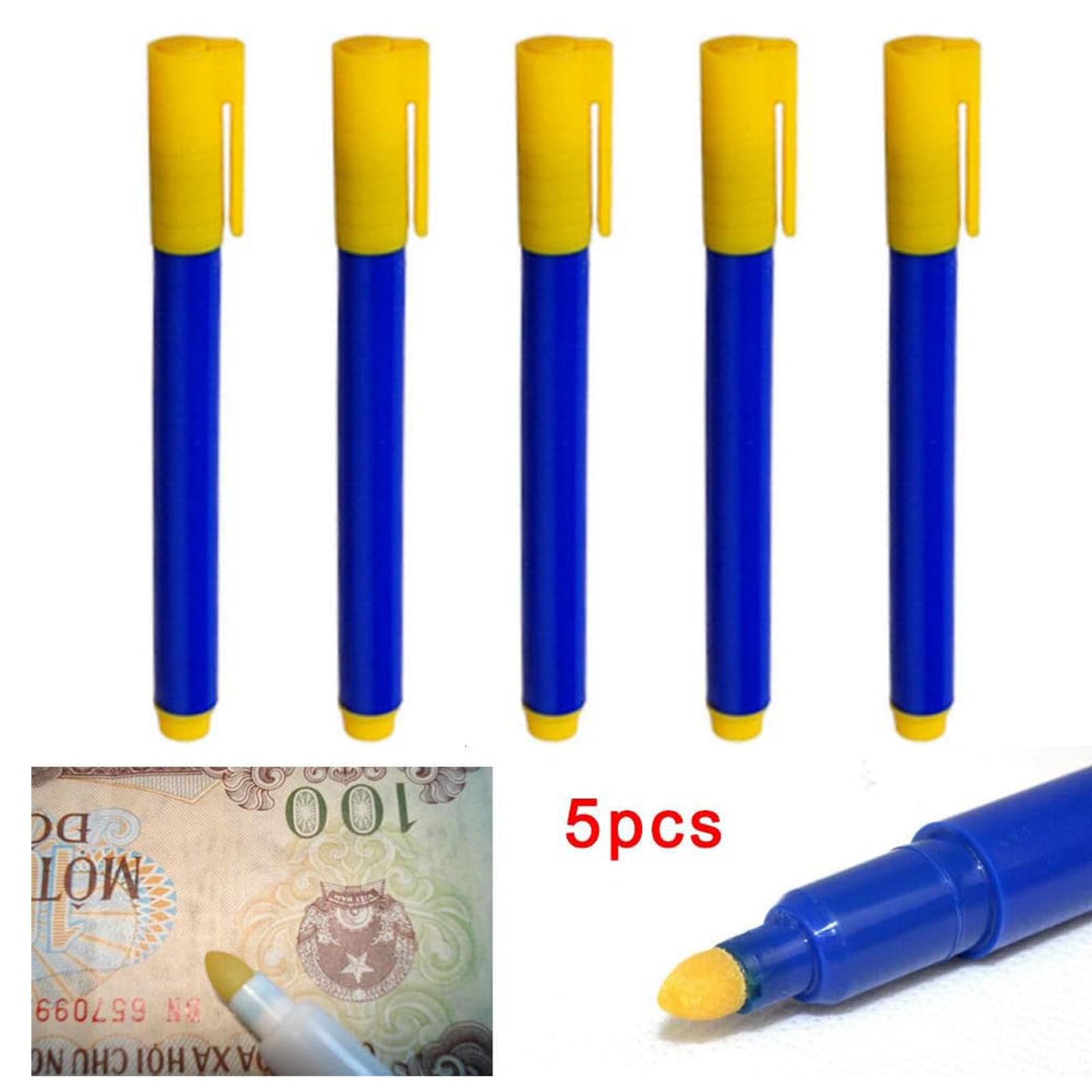 Penna Rilevatore Banconote False – Per Euro, Dollari, Sterline, Confezione Da 15