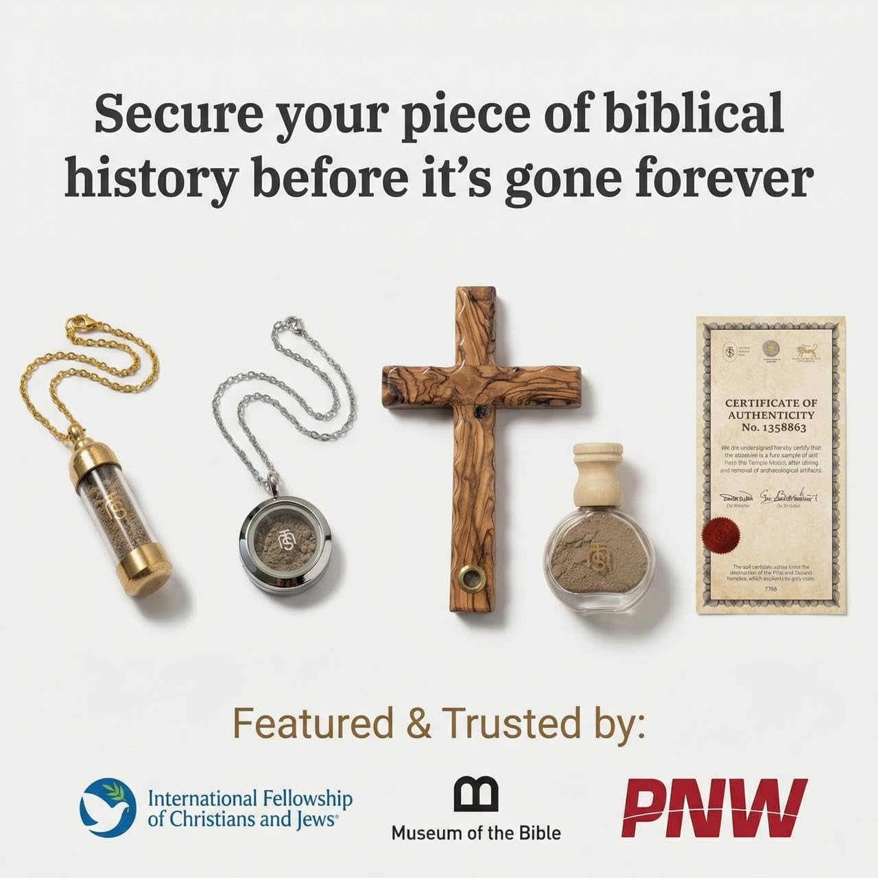 Authentic Temple Mount Christian Necklace for Women & Men – Expert-Certified Sacred Soil Jewelry, Rare Faith-Based Holy Land Soil Pendant from Jerusalem, Spiritual Religious Keepsake - Image 7