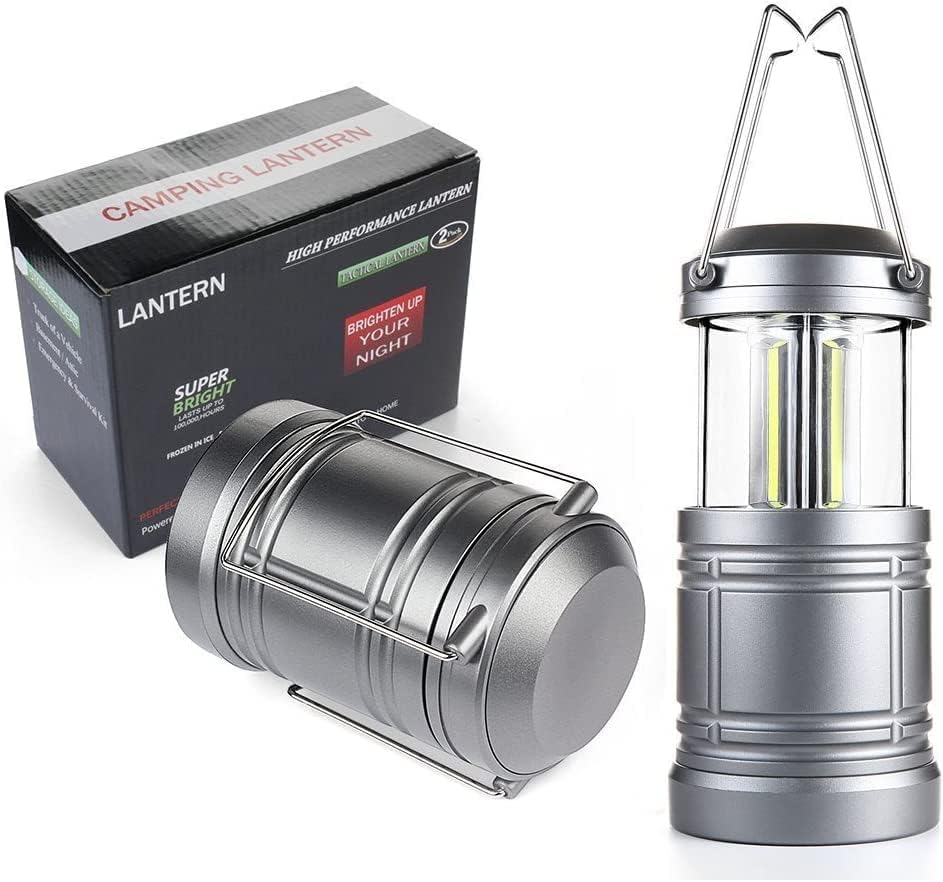 LED Camping Lantern ,Collapsible Lanterns - Survival Kit for Hurricane, Emergency, Storm, Power Outage ,4-Pack