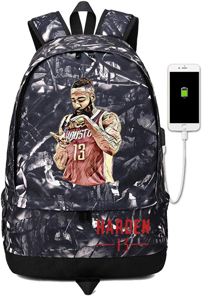 FANwenfeng Basketball H-arden Ball Storage Backpack Sports Equipment Depositary Multifunctional Bag For Men Women (Grey Pattern 3)