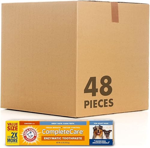 Arm & Hammer Complete Care Enzymatic Pasta de dientes para perros, 6.2 onzas, pasta dental para perros cachorros y perros adultos, pasta de dientes