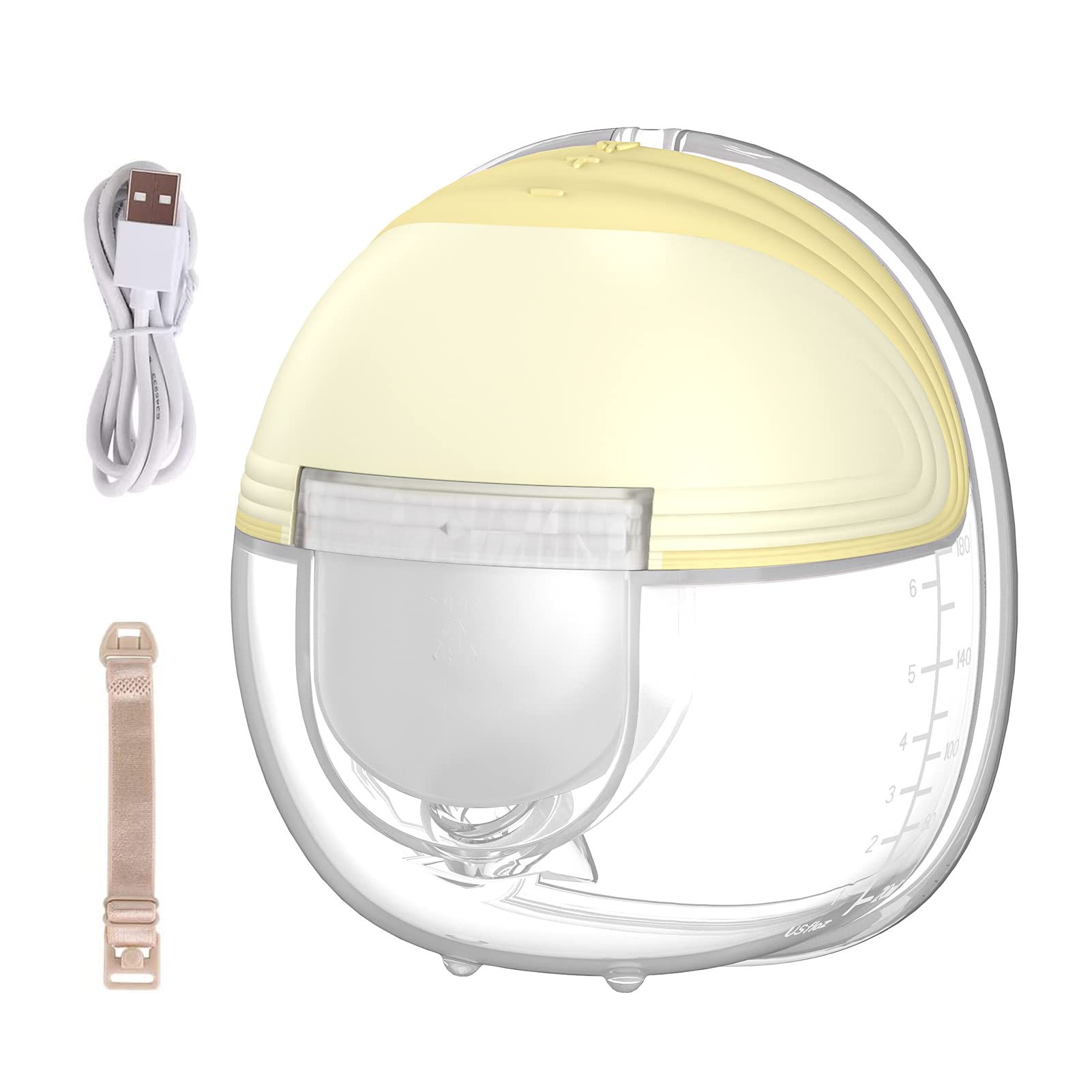 Tire-lait électrique mains libres anti-douleur avec bride en silicone souple de 24 mm