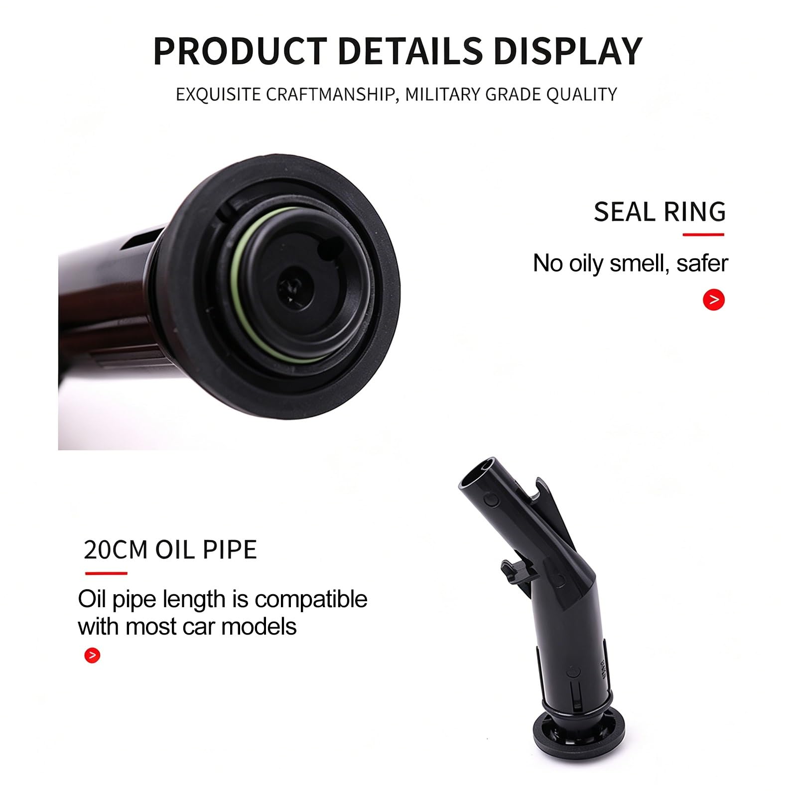 Garrafa Gasolina, Bidón Gasolina de Plástico con Boquilla de Seguridad, Contenedor Antifugas para Coche, Cortacésped y Generador(Red,5L/1.3Gla)