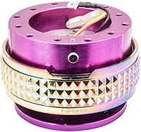 Vista 4 de NRG Innovations SRK-210BK/BK Kit de liberación rápida (cuerpo negro / anillo pirámide negro)