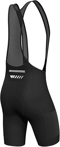 Lo.gas Logas - Pantalones cortos de ciclismo para hombre, con correas para el hombro, con acolchado 4D, transpirable, secado rápido