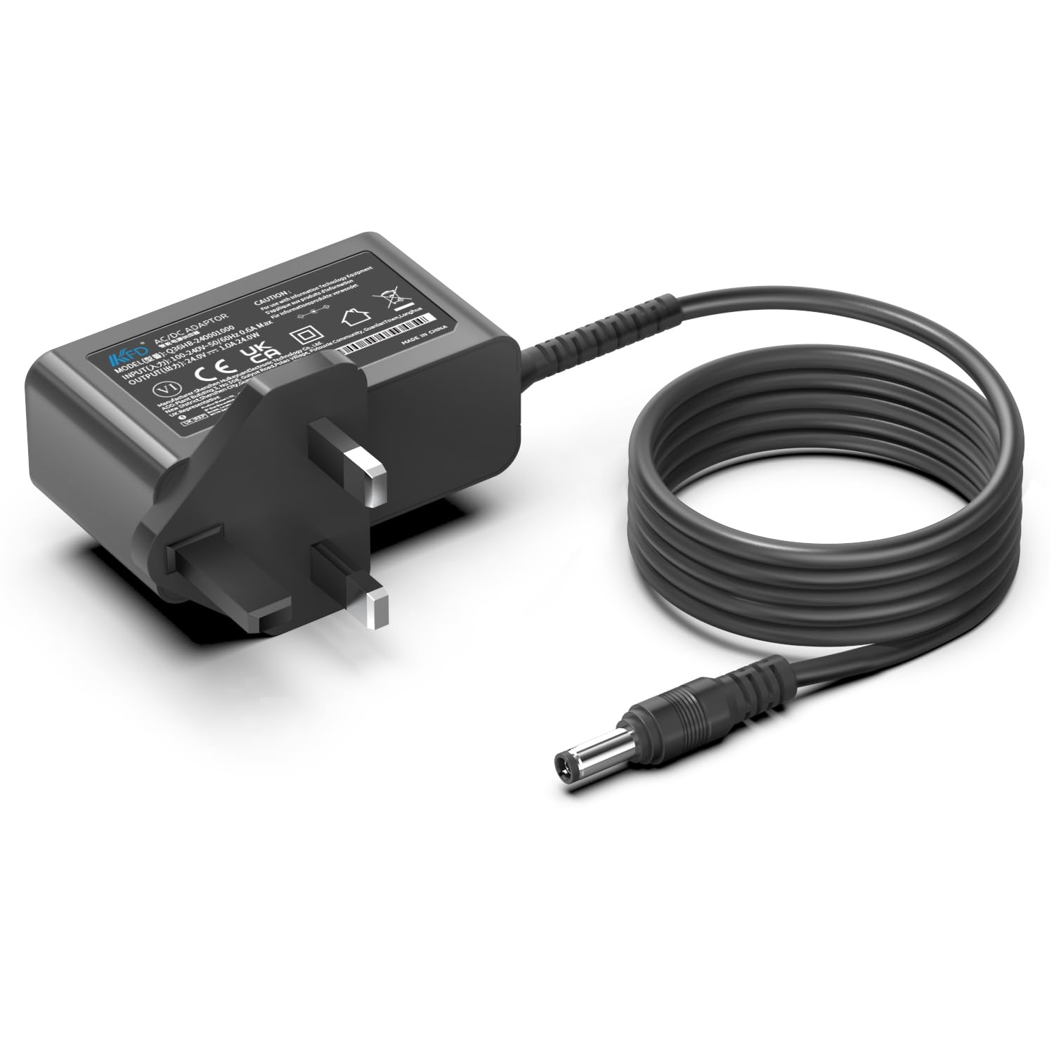 Plustek Scanner Power Adapter, KFD 24V Charger for Plustek ePhoto Z300 Document Scanner SmartOffice PS186 PS188 PS286+ PS283 PS3060U OpticBook 3800 3900 4800 AD480 D430 OpticSilm 1180 Adaptor Cable