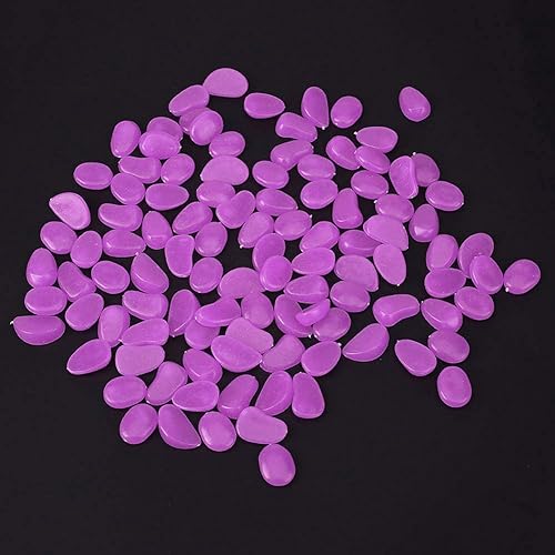 Miniatura 3 de yxx 200 piedras que brillan en la oscuridad, rocas solares luminosas de adoquines para exteriores, pasarela de goma reciclada, pecera, jardín,