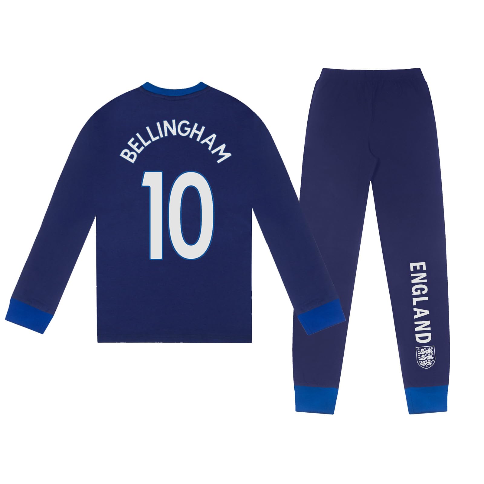 The England Football Association Boys Blue Bellingham England Bellingham 10 Long Sublimation Pyjamas 9-10 Years