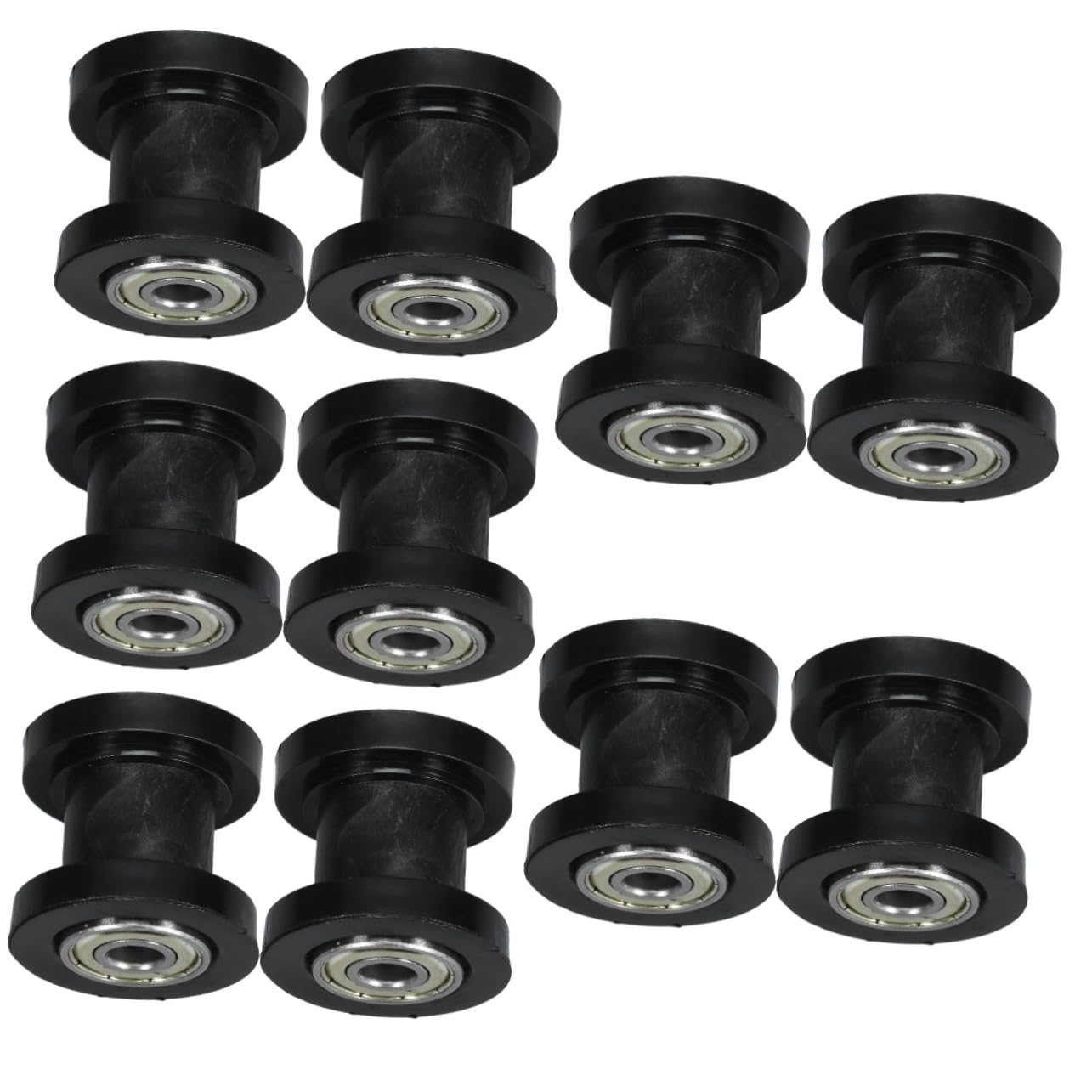 Alipis 5 Series Accesorios Para Motos Cadena De Motocicletas Rodillo Guía De Cadena Rueda De Rodillos De Cadena Rueda De Cadena De Motocicleta Cadena Guía Negro El Plastico 2 Piezas X 5
