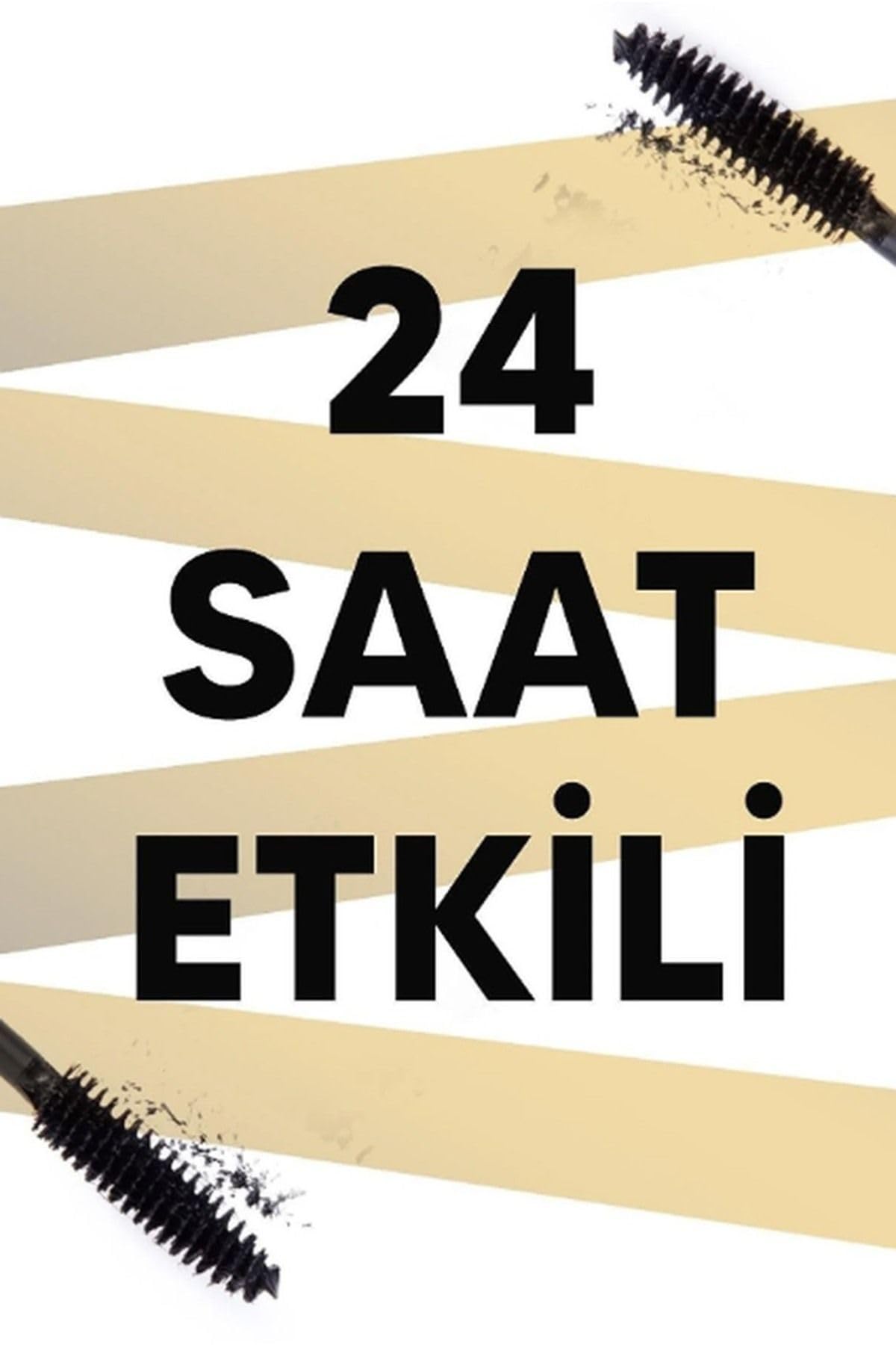 24 Saat Kalıcı Waterproof Siyah Maskara