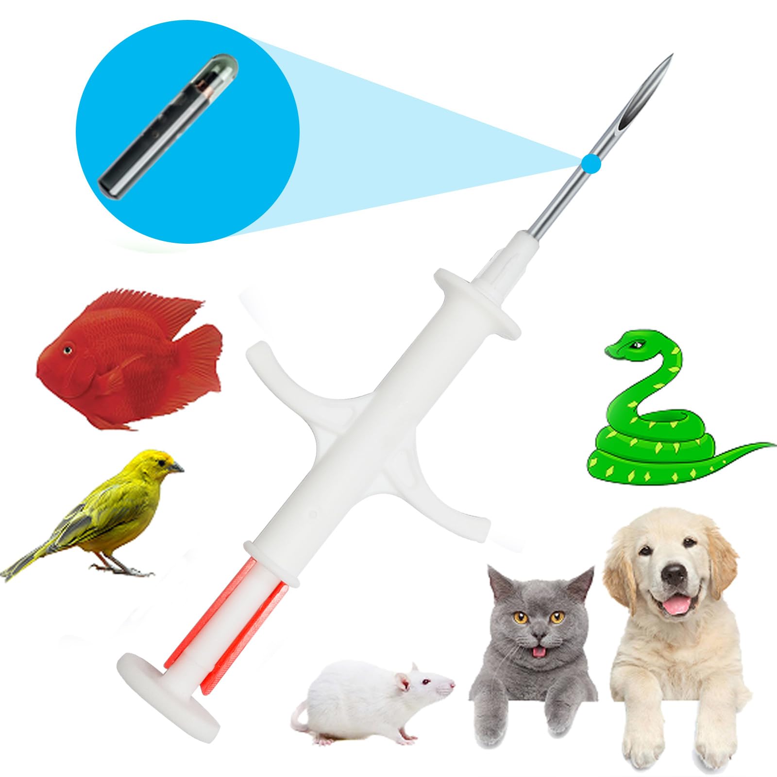 Microchip for Dogs and Cats Small Size 7 mm Length, 16 Gauge Needle (1.25X7 mm 1 Pack)