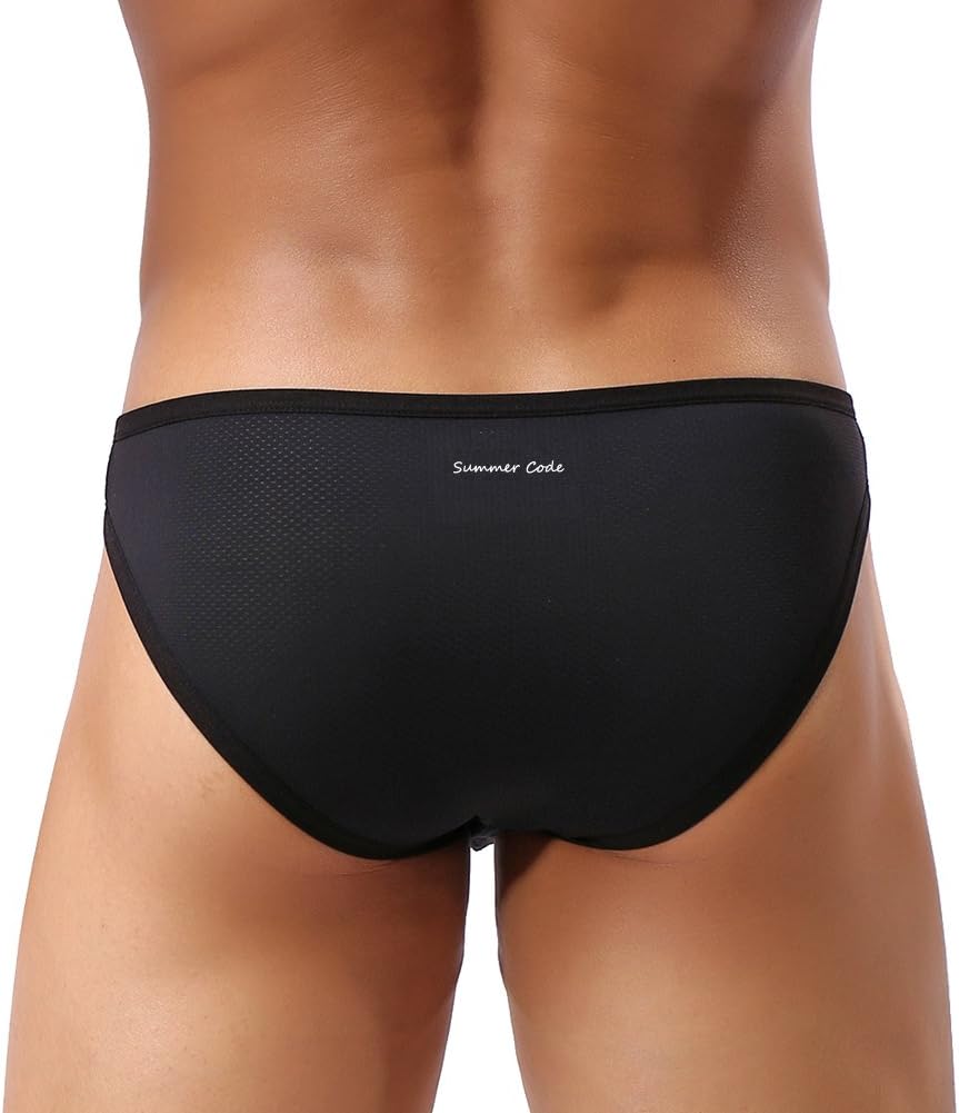 Summer Code Mens Sexy Micro Mesh Briefs Soft Breathable Bulge Pouch Underwear - Image 5