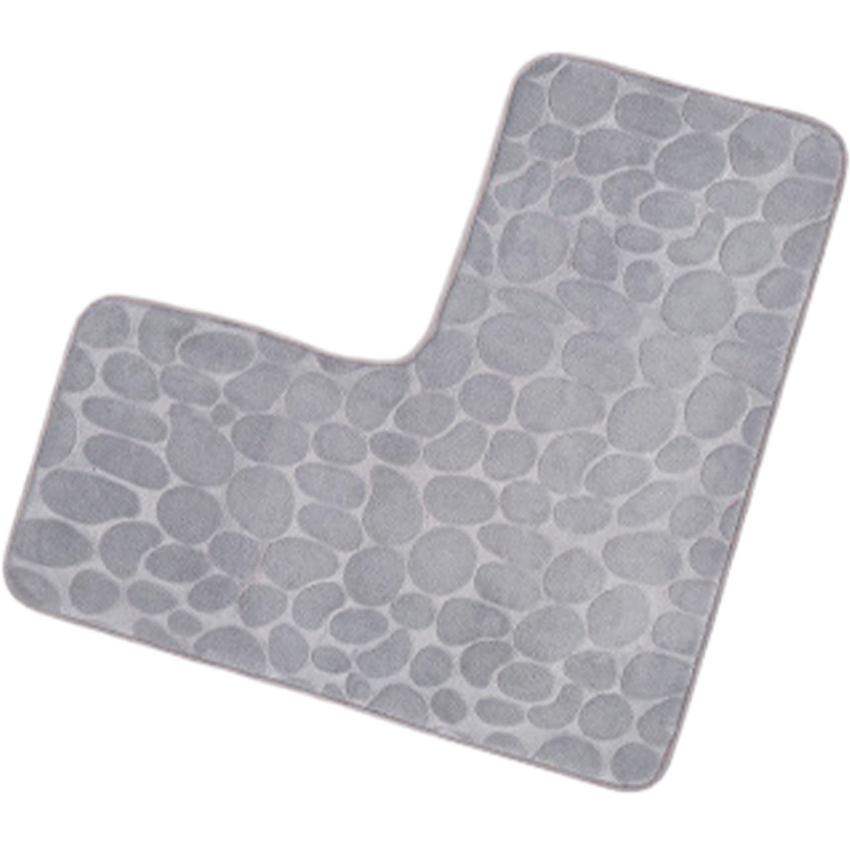 Tapis de bain en forme de L marbre 31,5x31,5 pouces pour douche d'angle