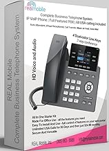 REAL Mobile Business Phone System Subscription - VoIP Home Office Landline with Voicemail - Expandable Lines - Has Caller ID, Voice Recorder, Call Forwarding - PBX Telephone System, Colored LCD Screen