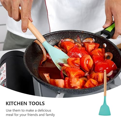 Miniatura 7 de Silicone Cooking Utensils Set 3Pcs Spatula Ladle and Stir-Fry Spoon Non-Scratch Kitchen Tools for Home Cooking and Food Preparation