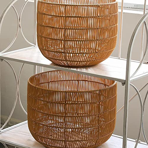 Cesto portabiancheria intrecciato a mano, cesto