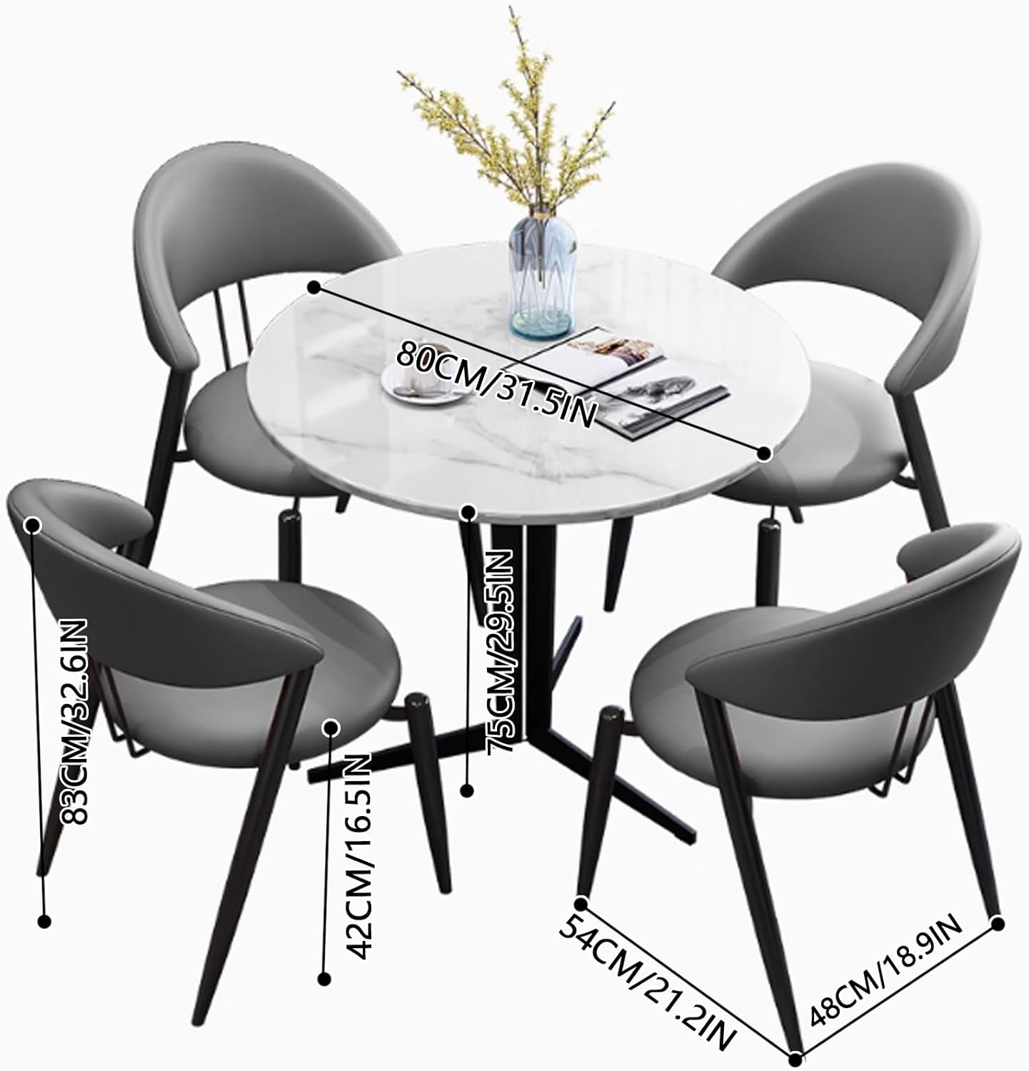 テーブル ミーティングテーブル・椅子セット テーブル・椅子4脚 E54