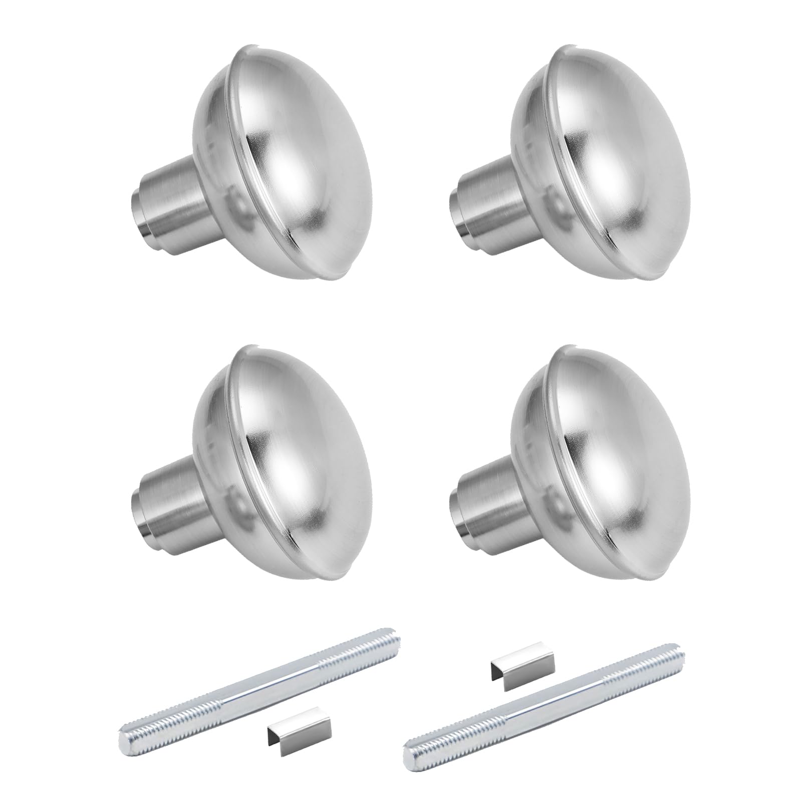 newliplace 2 Pack Brushed Nickel Door Knob Set with Spindle, Old Style Door Knobs Replacement Set for Mortise Lock Interior Doors, Satin Nickel