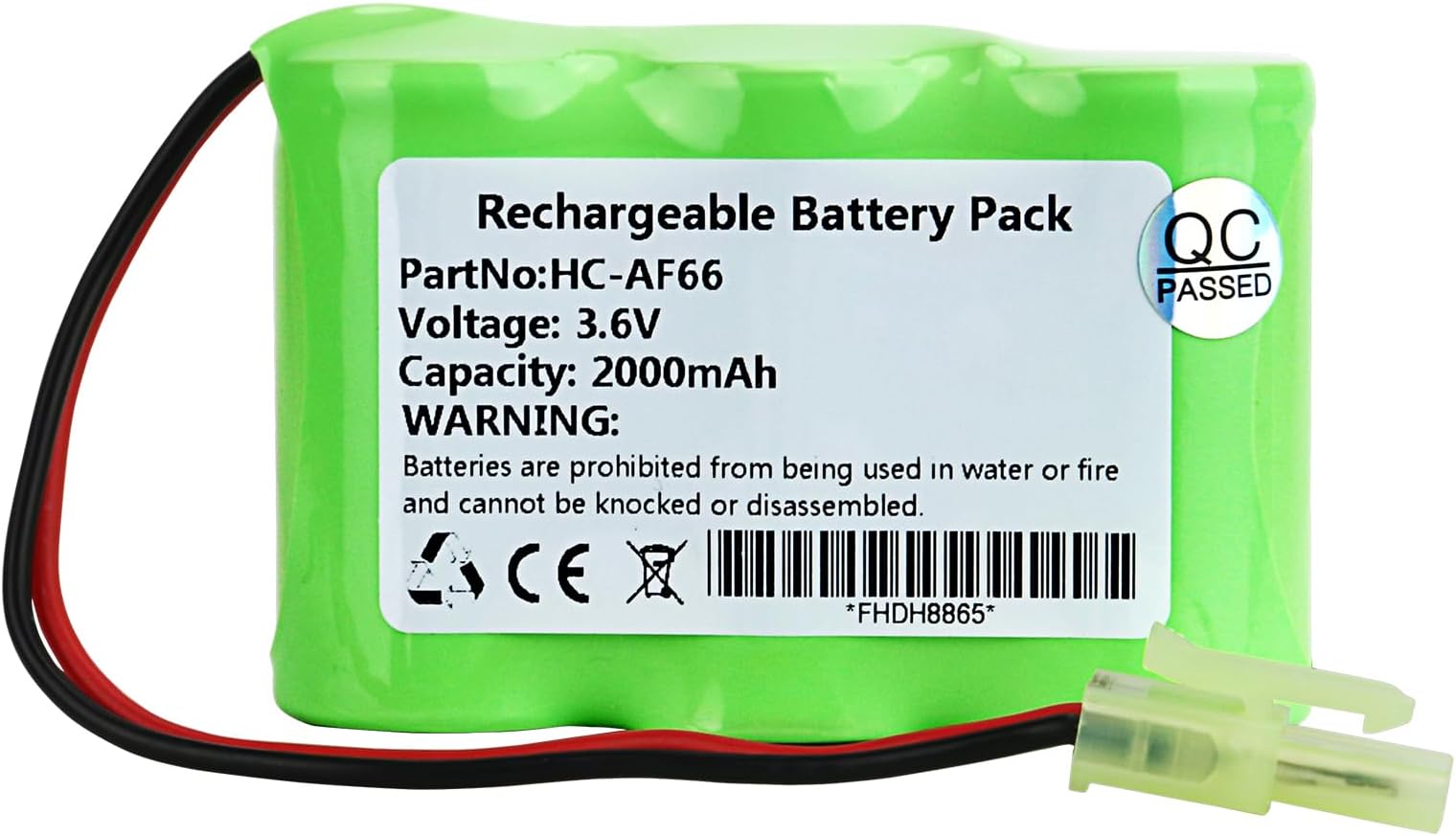 Replacement Battery Compatible with Twinbird HC-R20 HC-E202, HC-E202W, HC-E22C, HC-EB02, HC-EB02W, Ni-MH, 3.6V, 2000mAh Vacuum Battery