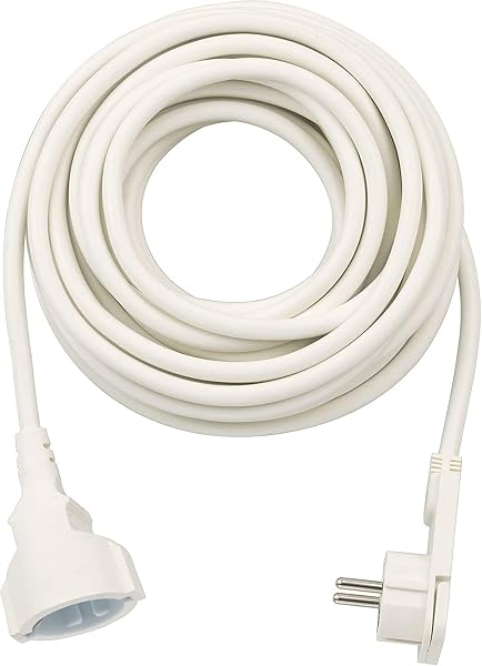 Brennenstuhl Qualitäts-Kunststoff-Verlängerungskabel mit Flachstecker (Verlängerungskabel flach für innen mit 3m Kabel) weiß - 5