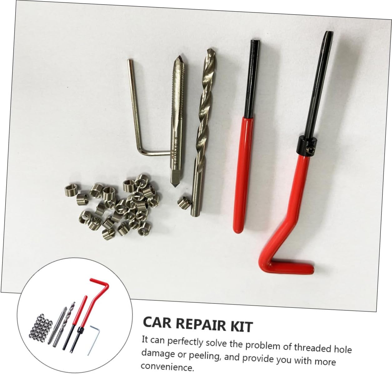 Luxshiny 30pcs Thread Repair Tool Threading Restorer Strip Restoring Thread Repair Kits Fix Automotive Diaphragm Repair Kit for Hardware Repairer Thread Repair Insert Repair Tool Kit Alloy
