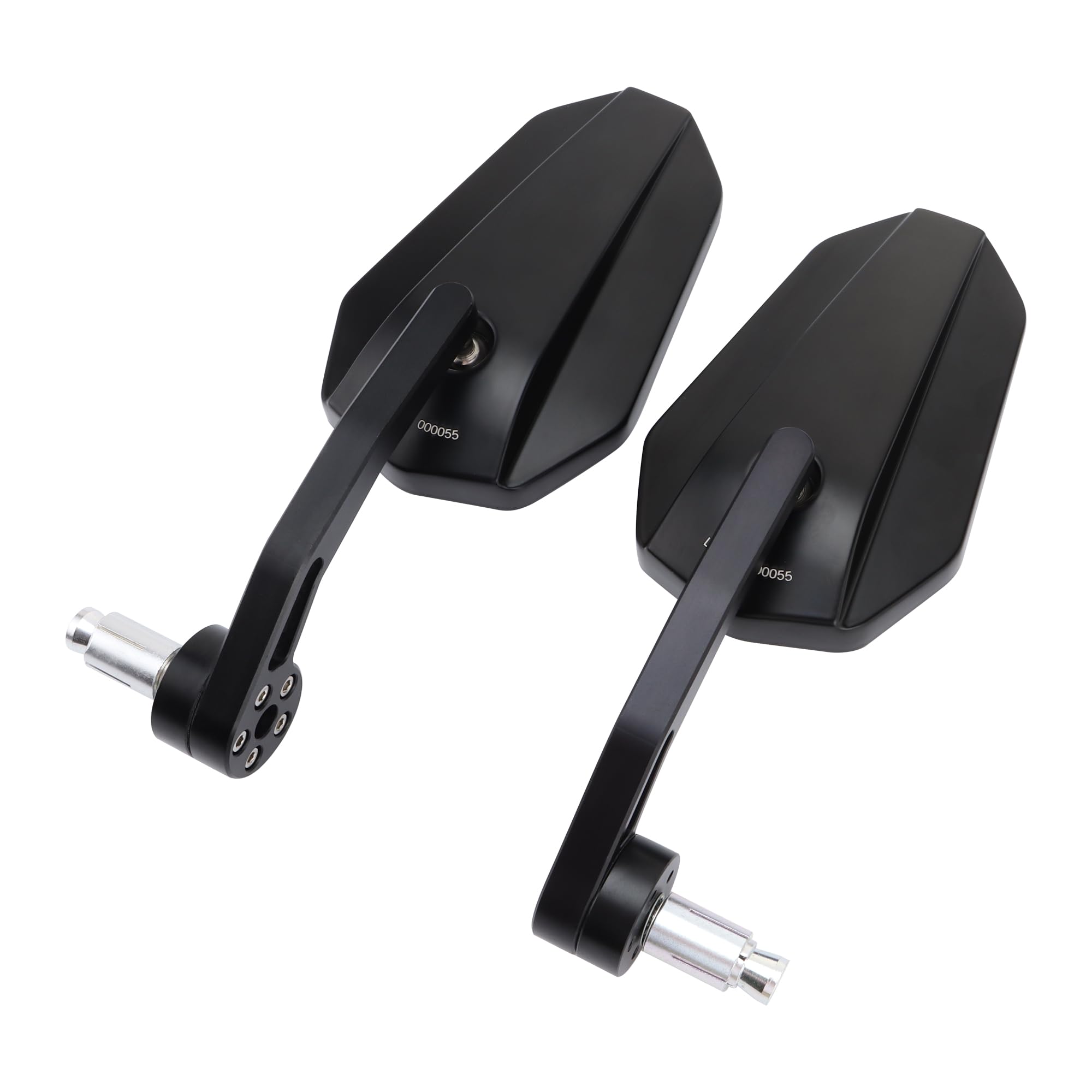 GOOFIT Alliage d'aluminium 6mm 8mm vis 7/8 "22mm poignée poignée Bout de Tige rétroviseur de Remplacement pour Kart UTV Scooter Mobile ATV Quad - Doo Bike Grande cylindrée Noir Moto